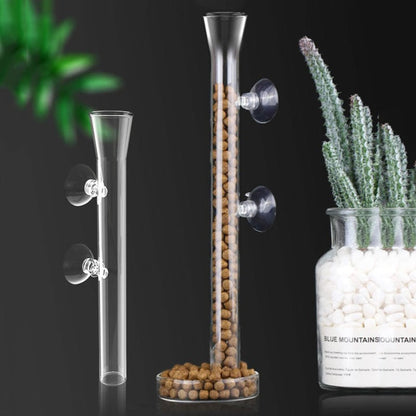Clear Glass Fish Food Feeder Tube