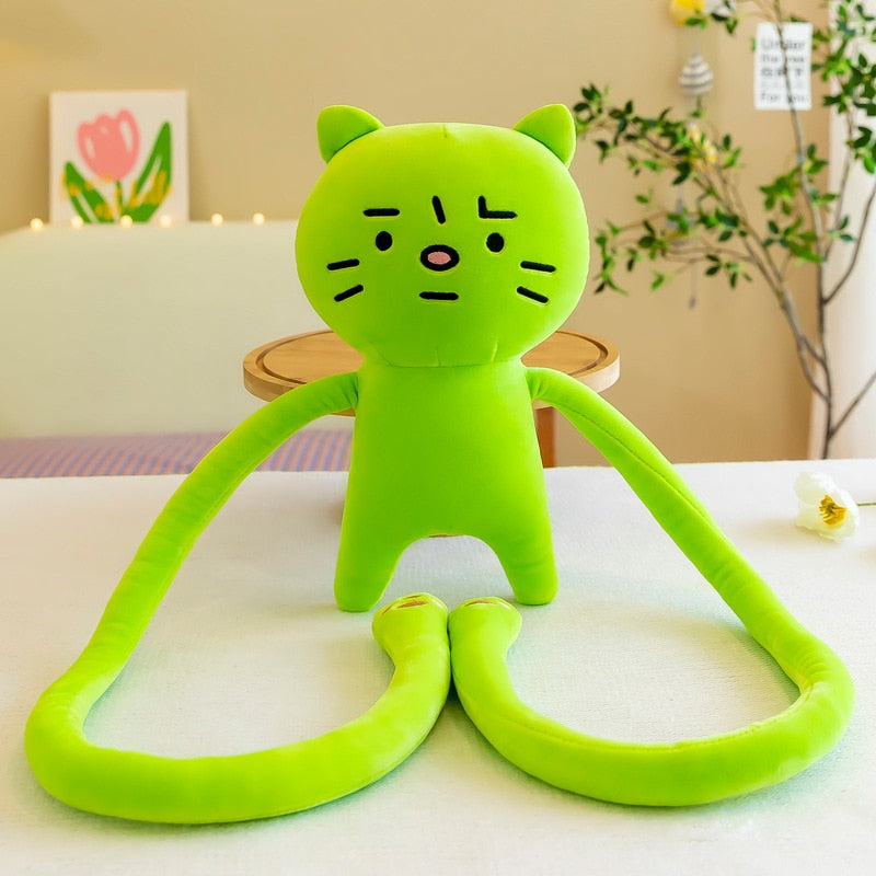 Soft Green Kitten Plush Cushion - Fesara