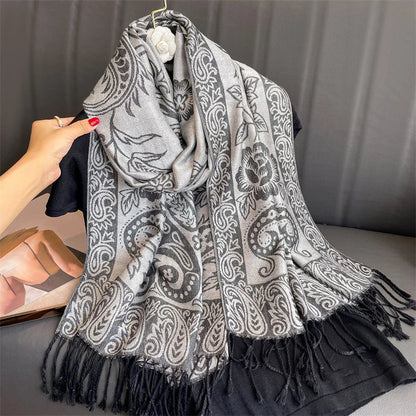 Soft Women's Cashmere Scarf Luxury Warm Print
