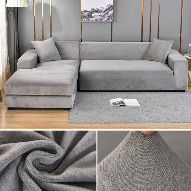 Stretchy Soft Velvet Sofa Protector Cover