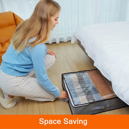 Spacious Under Bed Storage Bag with Clear Window