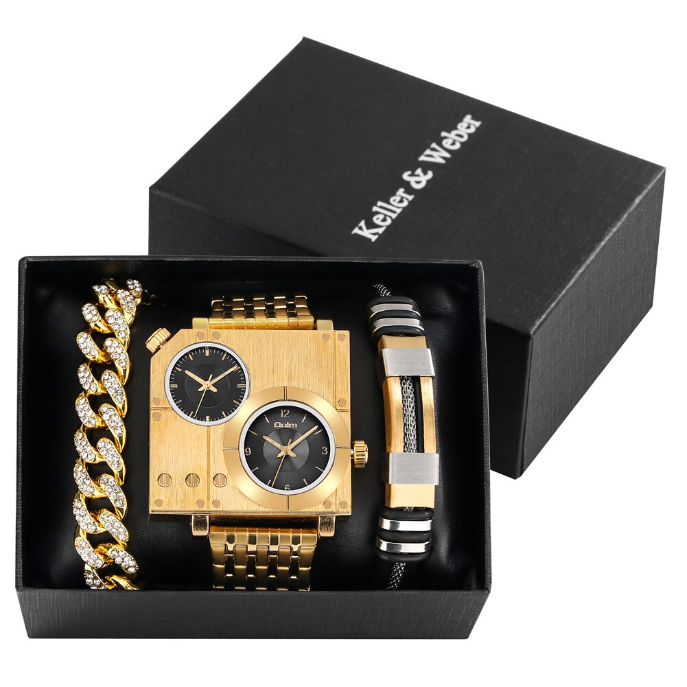 Classy Quartz Square Watch Box Set - Fesara