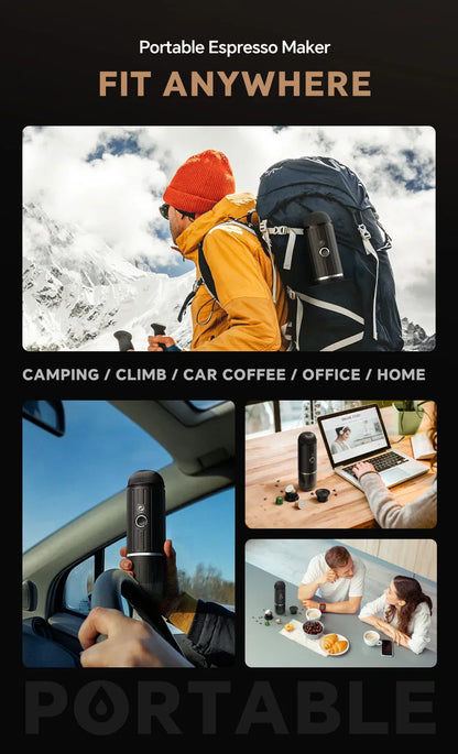 Compact Travel Espresso Machine with USB Charging
