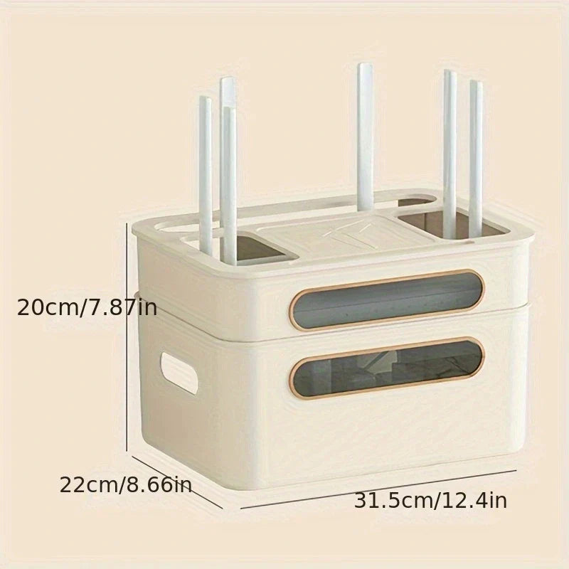 Wireless Router Storage Case with Cable Organizer