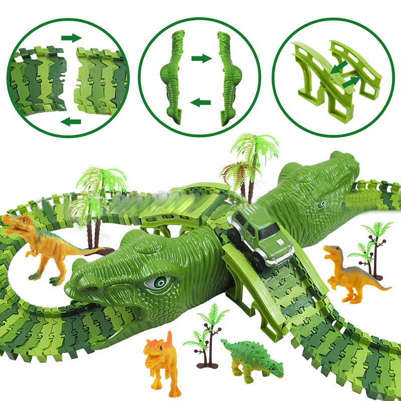Fun Dinosaur Playset with Glow Tracks and Sound Effects