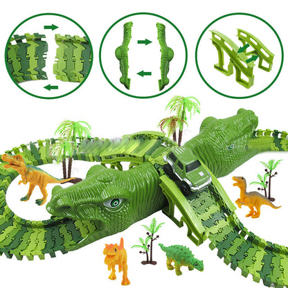 Fun Dinosaur Playset with Glow Tracks and Sound Effects