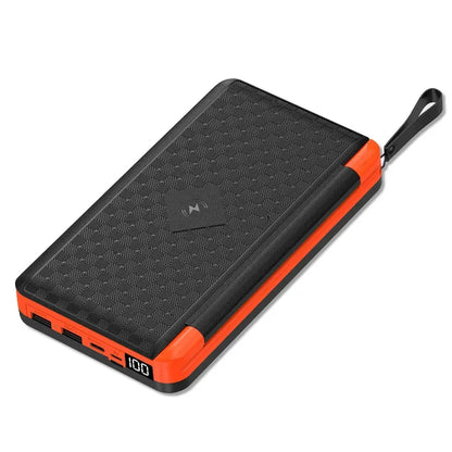 Portable Solar Power Bank 15W Wireless Charger