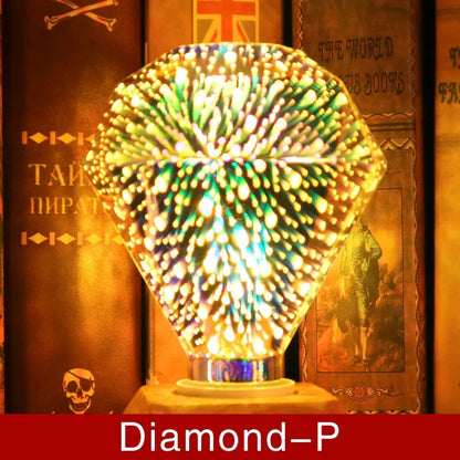 Colorful LED Globe Lamp with E27 Base and Firework Effect