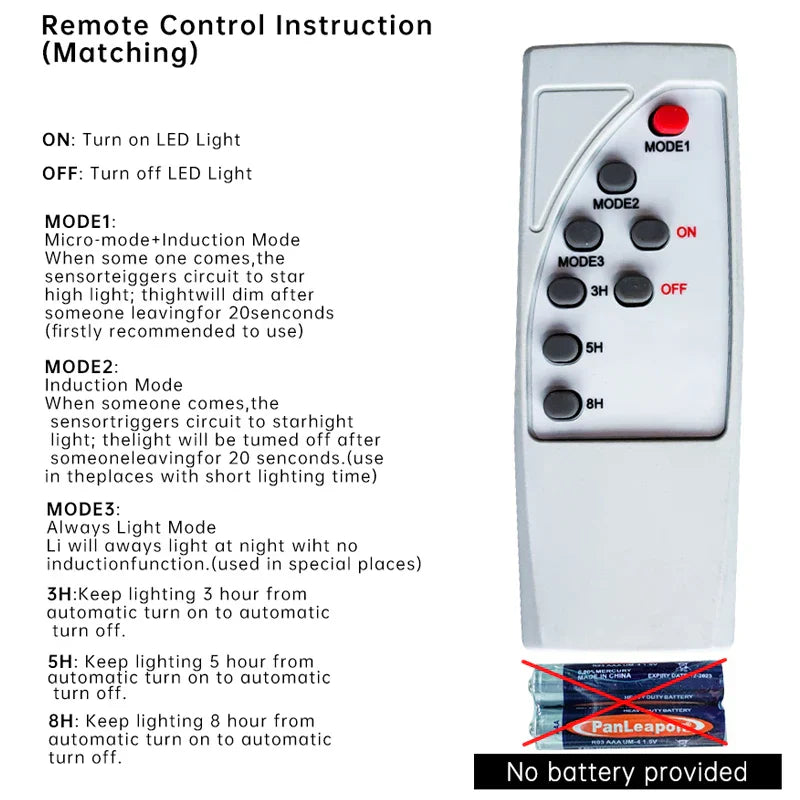 Solar Powered Outdoor Lamp with Remote and 3 Modes