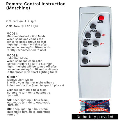 Solar Powered Outdoor Lamp with Remote and 3 Modes