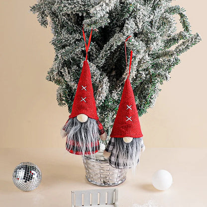 Christmas Plush Gnome Figurines with Bells & Holly