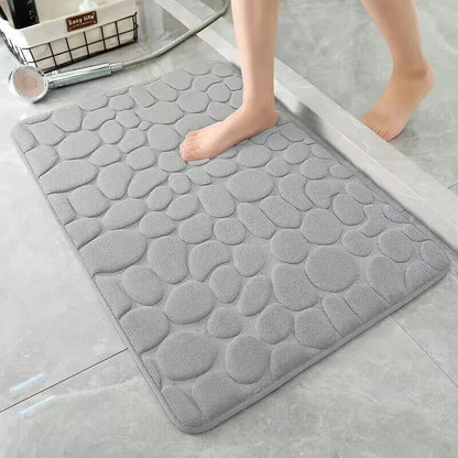 Grip Bath Mat with Soft Memory Foam and Textured Surface