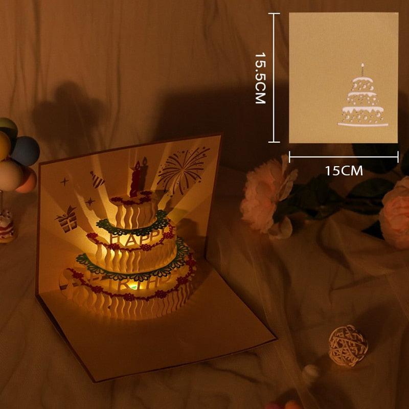 Colorful 3D Musical Birthday Greeting Cards