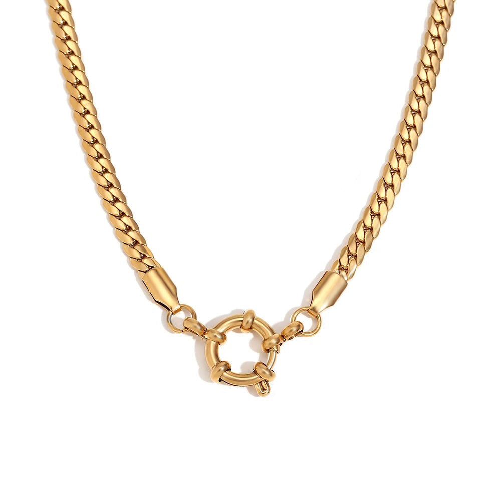 Luxury Gold Anchor Bar Necklace Chain