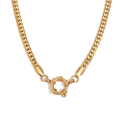 Luxury Gold Anchor Bar Necklace Chain