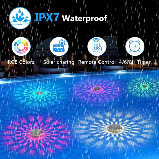 Color Changing Pool Light Floating LED Lamp Waterproof - Fesara