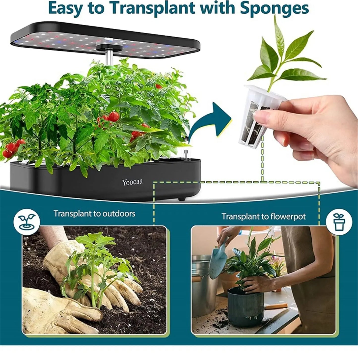 Complete Indoor Hydroponic Growing Kit 120pc Set