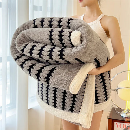 Plush Soft Blanket with Velvet and Flannel