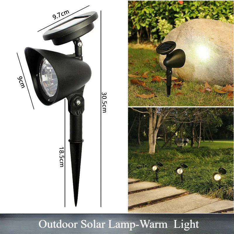 Outdoor Solar LED Spotlight for Garden Path Lighting