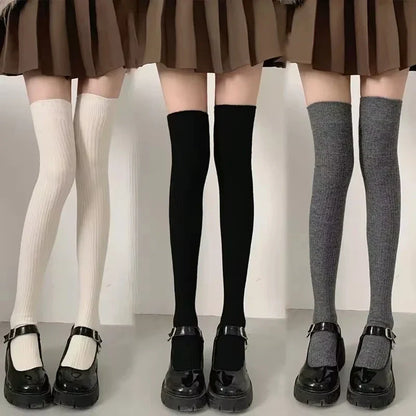 Cozy Women's Knee High Socks Warm Winter Solid Colors