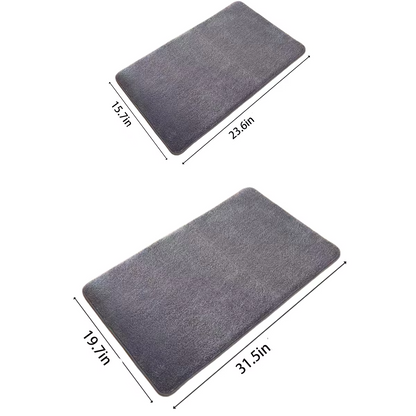 Plush Coral Bathroom Mat with Anti-Slip Bottom