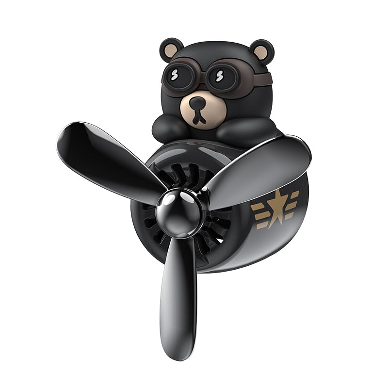Fresh Car Air Freshener with Rotating Bear Design - Fesara