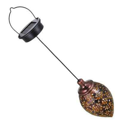 Solar Powered Outdoor Metal Lantern with Projection Effect