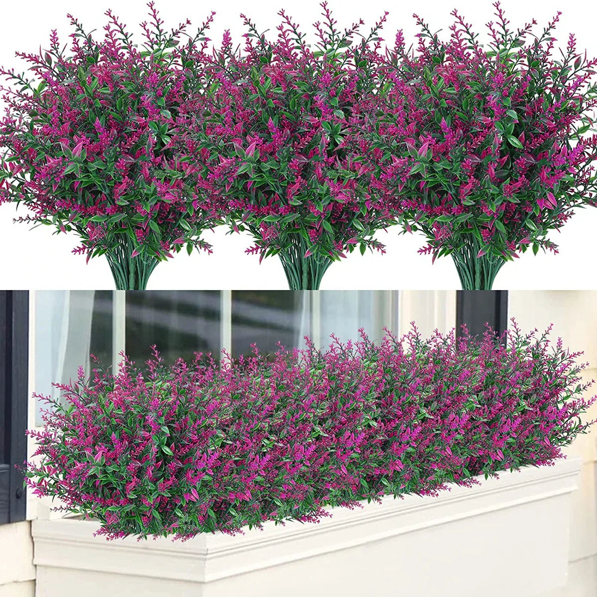 Beautiful 12pc Artificial Lavender Flower Set - Fesara