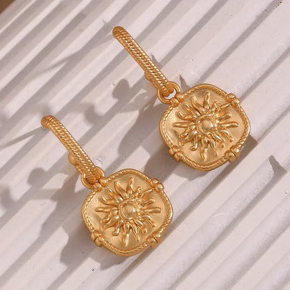 Delicate Gold Sun Drop Earrings