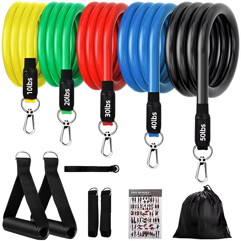 Premium Home Gym Resistance Band Kit with Handles