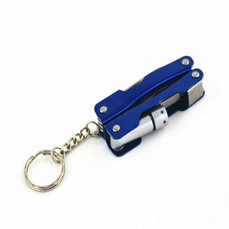 Portable 9in1 Outdoor Aluminum Multi Tool Keychain