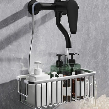 Sturdy Aluminum Shower Caddy with Hooks