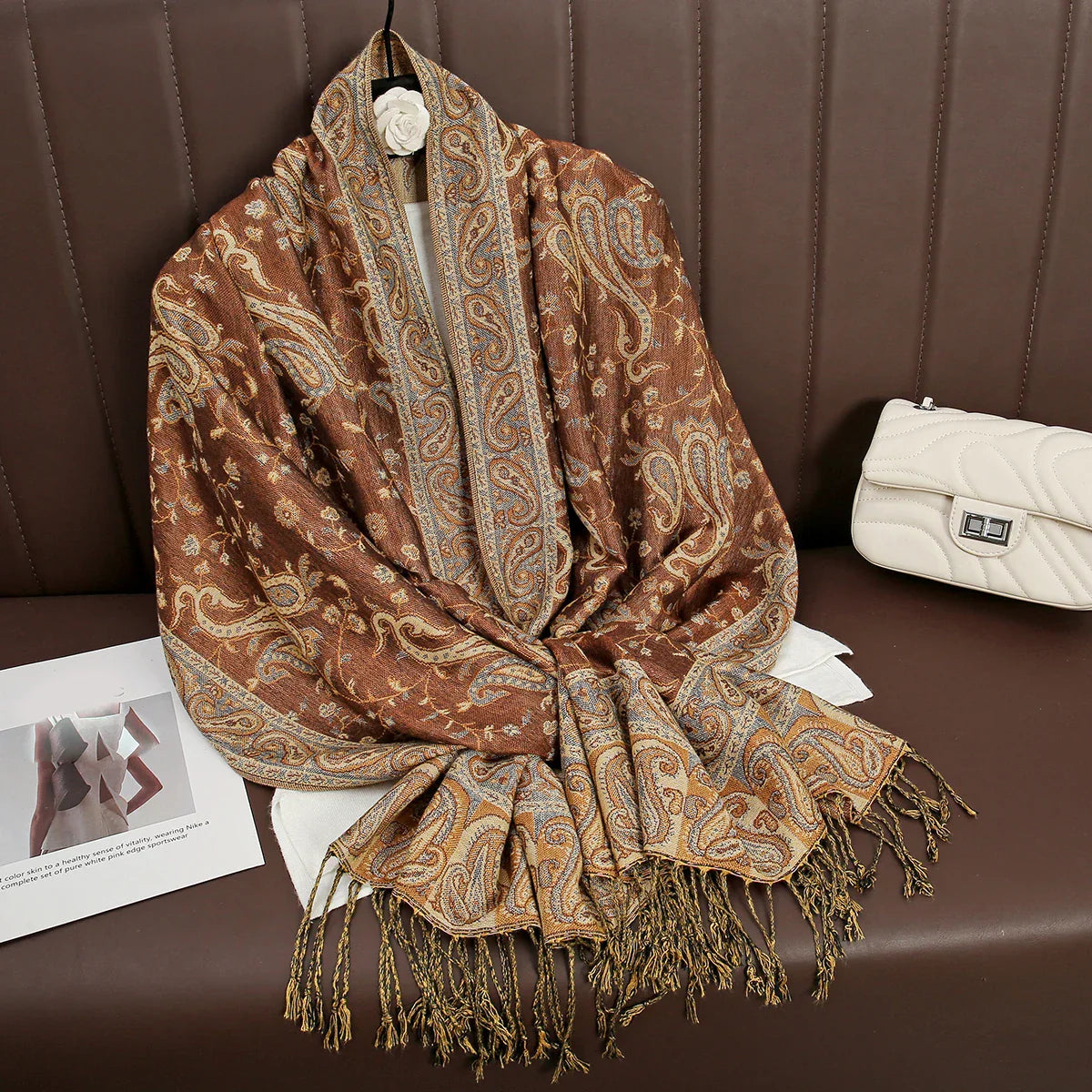 Soft Women's Cashmere Scarf Luxury Warm Print