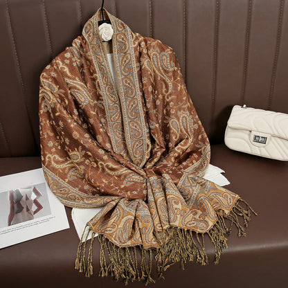 Soft Women's Cashmere Scarf Luxury Warm Print