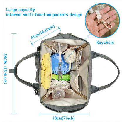 Spacious USB Baby Diaper Bag Backpack