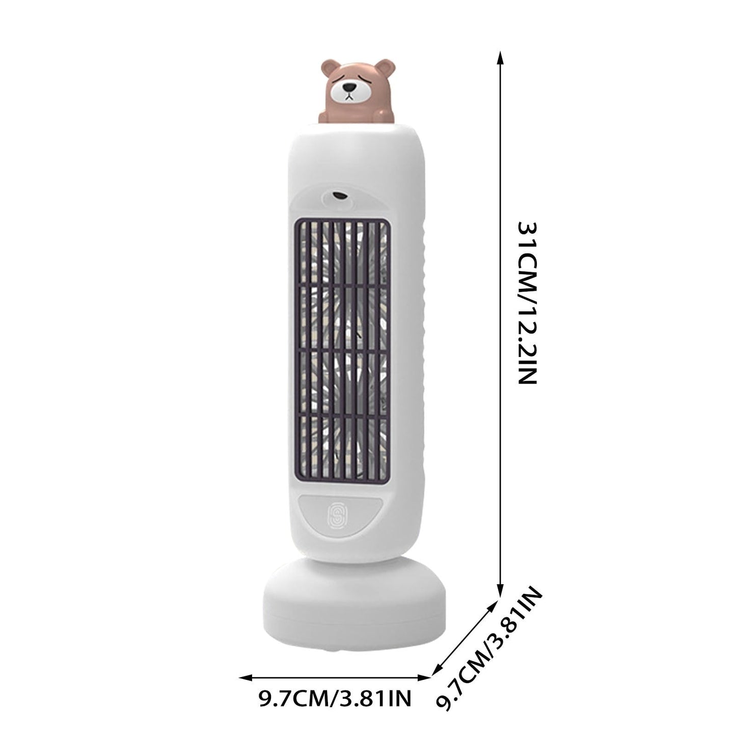 Compact Cute Bear Portable Fan Humidifier