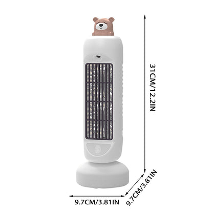 Compact Cute Bear Portable Fan Humidifier