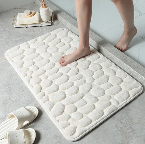 Grip Bath Mat with Soft Memory Foam and Textured Surface