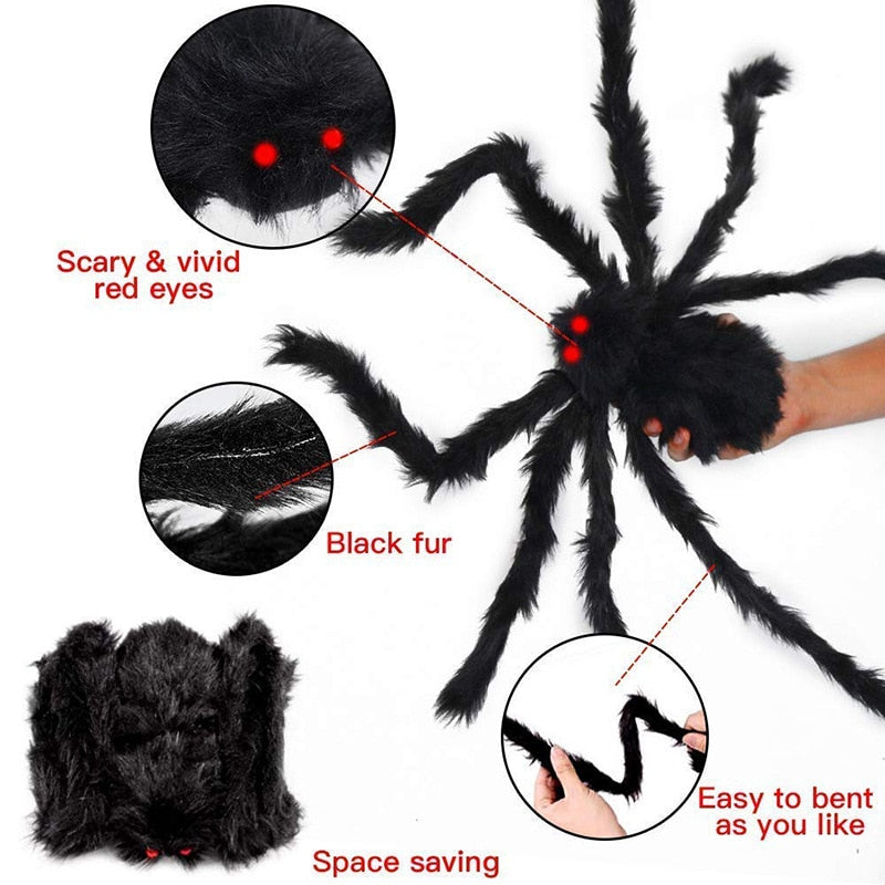Large Scary Spider Halloween Decor