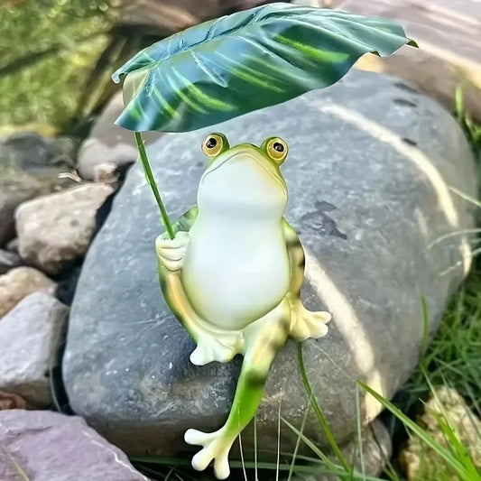 Colorful Frog Statue for Aquarium and Home Decor - Fesara
