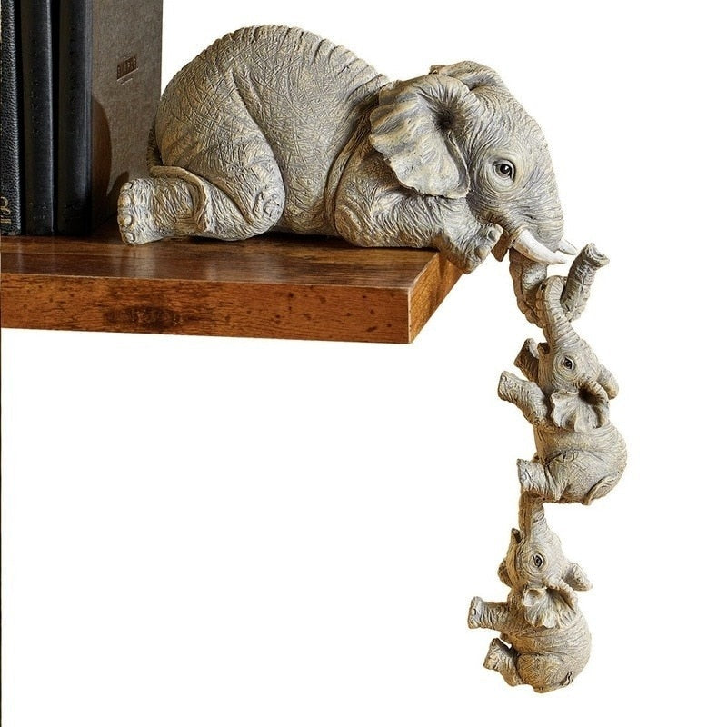 Fesara Elephant Figurine Adorable Home Ornament