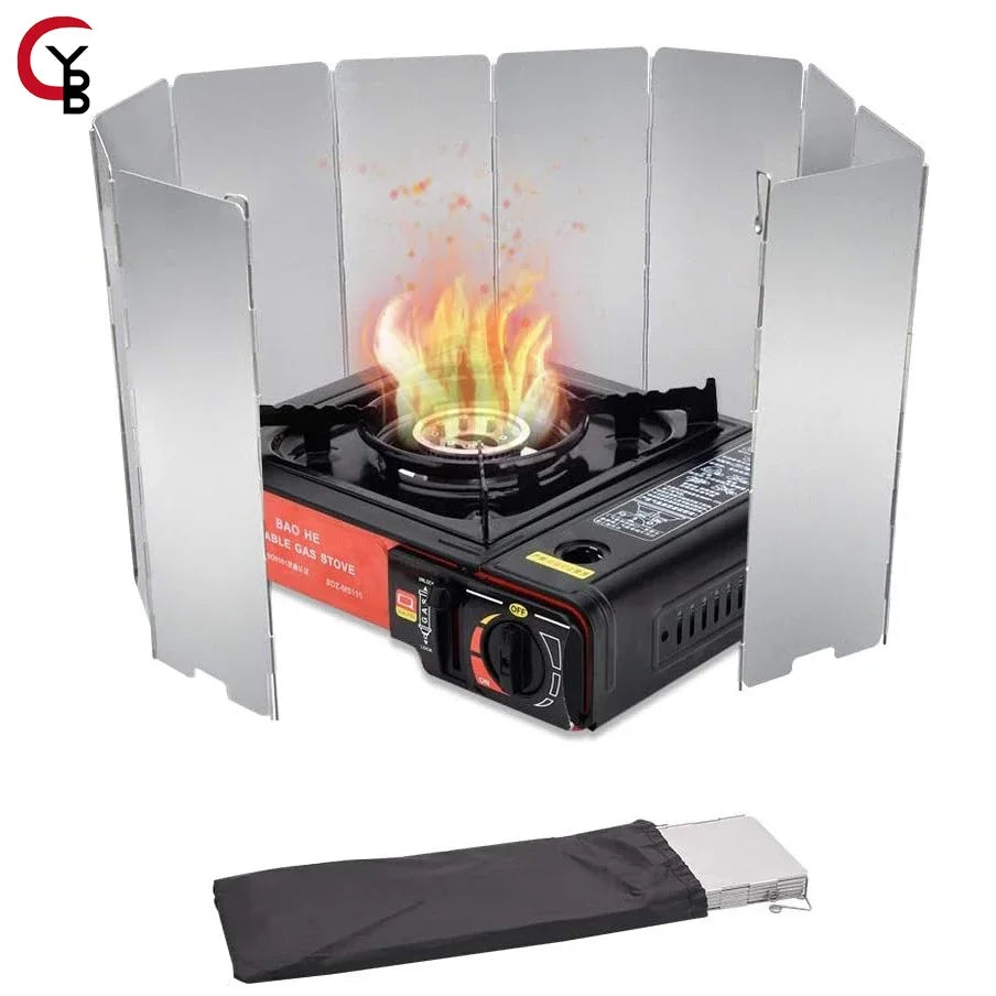 Portable Stainless Steel Camping Windscreen