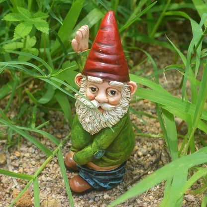Unique Garden Gnome Statue with Long White Beard