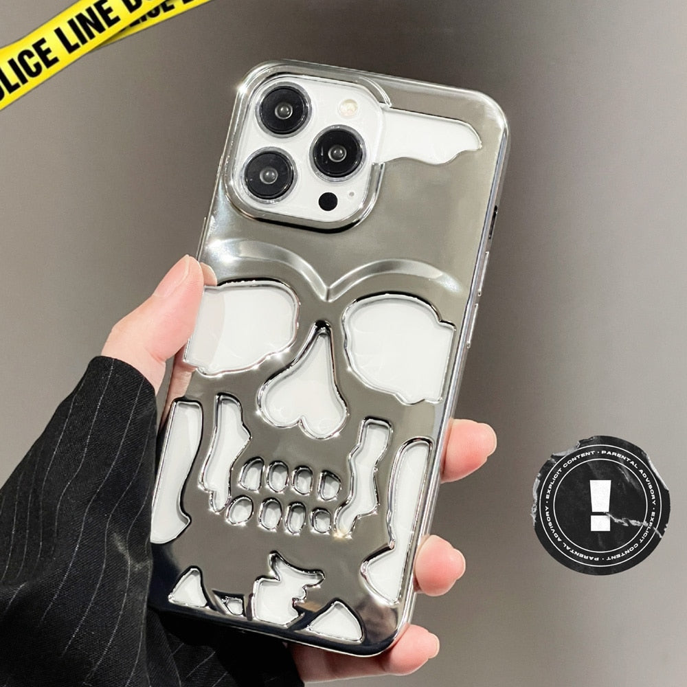 Dark Black Skull Phone Cover