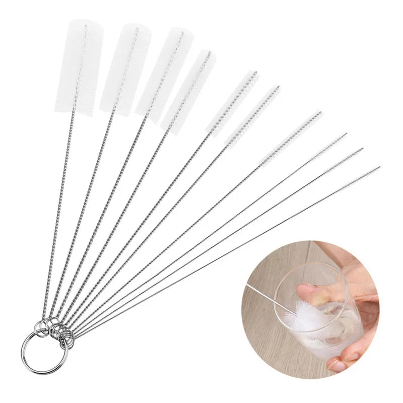 Premium 10pc Cleaning Brush Kit, Stainless Steel & Nylon