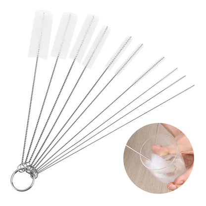 Premium 10pc Cleaning Brush Kit, Stainless Steel & Nylon