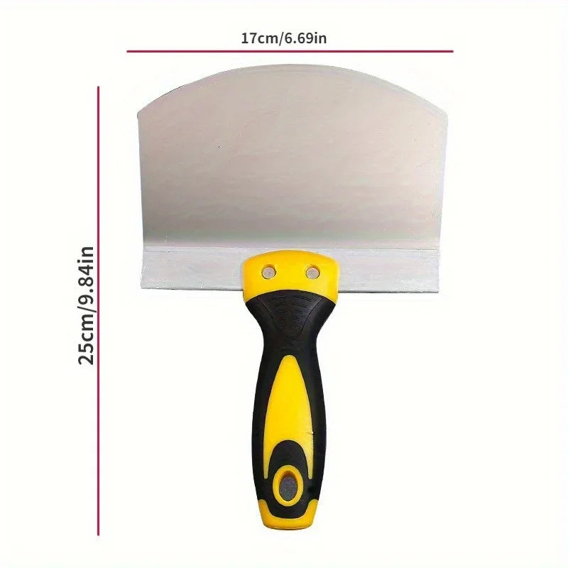 Flexible Rubber Handle Stainless Steel Scraper Spatula