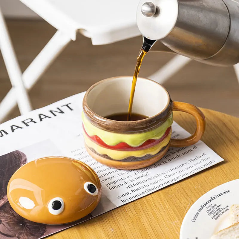 Funny Burger Shaped Coffee Mug