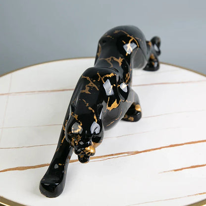 Exquisite Jaguar Figurine Decor Statue - Fesara