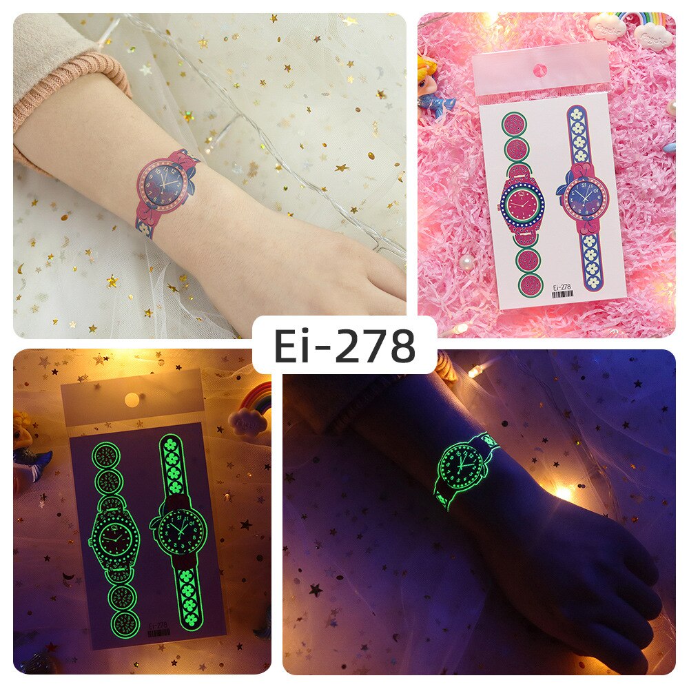 Glowing Temporary Tattoo Watch Skin
